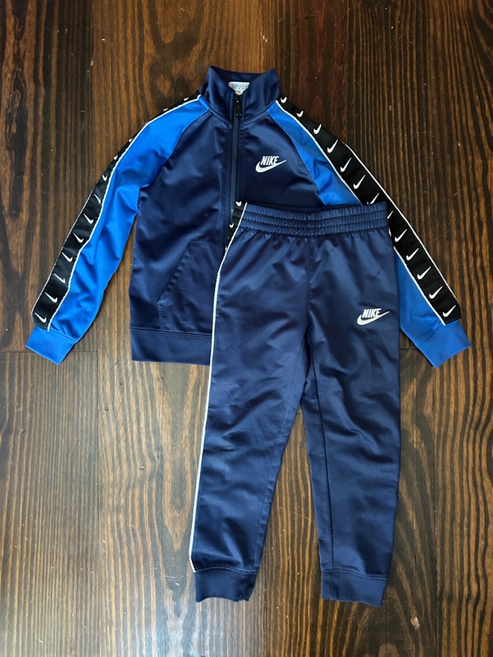 Nike Kids Navy and Royal Blue Track Jacket & Pants Set